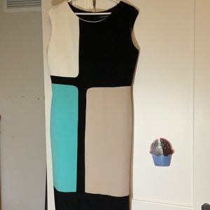 🧓🏼MT Laura Petites colour block midi dress